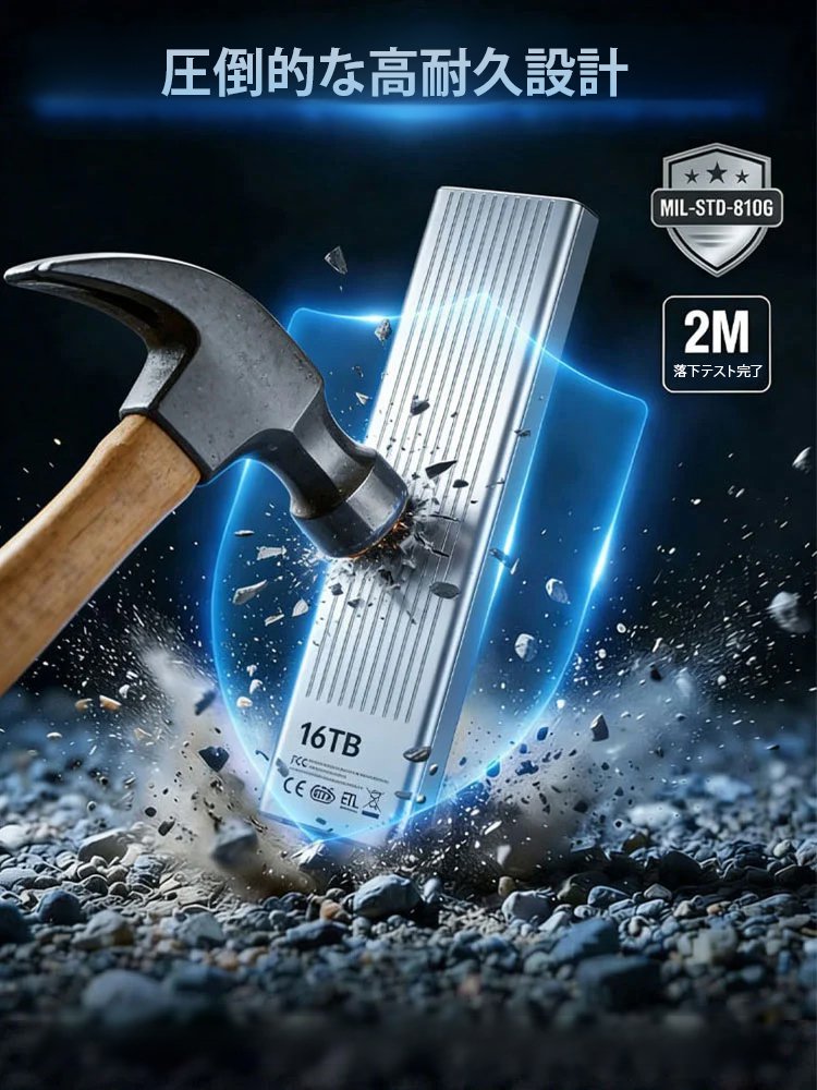 【16TB】超高速ポータブルSSD 【100%実スペック保証・公式認証済】