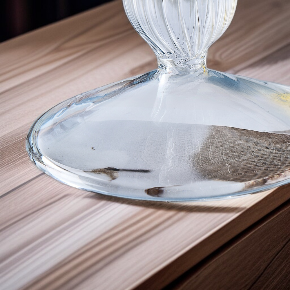 حامل شموع زجاجي عالي الجودة على الطراز الأوروبي