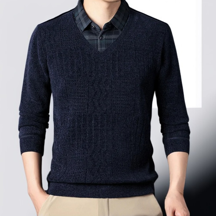 따뜻한 기모 소재 남자 니트
