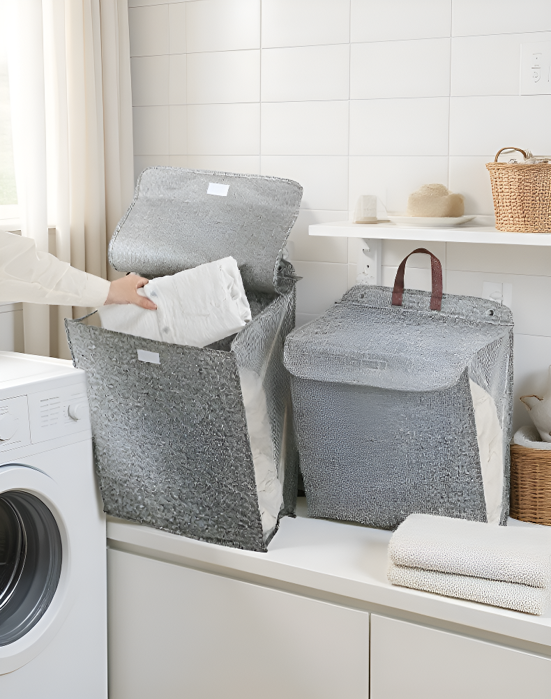 내구성 좋은 소재의 옷 바구니