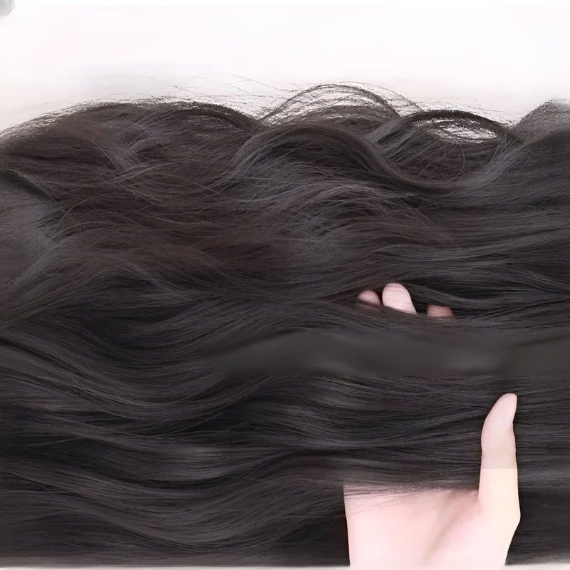 วิกผมหญิงลอนยาว ริบบิ้นผมจริง ที่คาดผม ถักเปีย