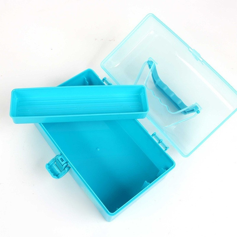 Plastic double-layer medicine storage box