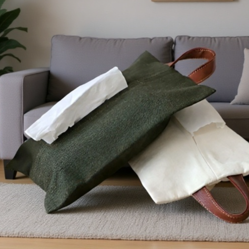 ティッシュカバー 吊り下げ  【生活感を隠す北欧風】 ティッシュケース 壁掛け キャンバス 平置き 2way 車用 キッチン 洗面所 省スペース 新生活 おしゃれ