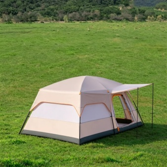 Ventilated windows and doors of the family tent