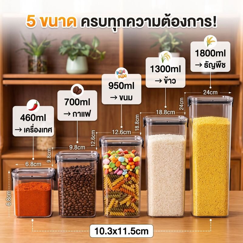 กล่องเก็บธัญพืชแบบปิดสนิท