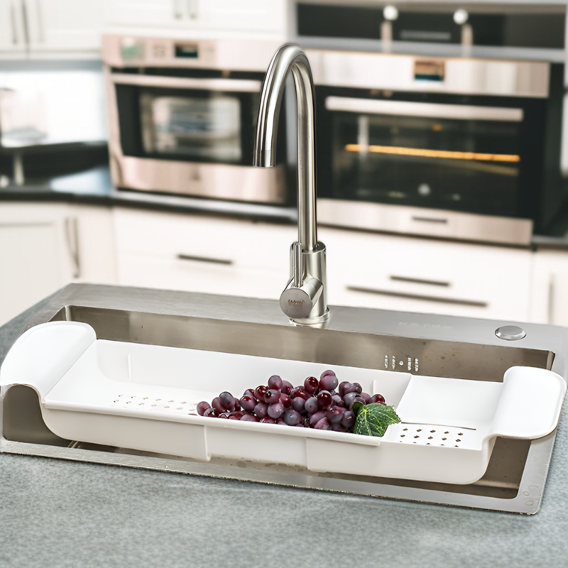 Multifunctional Expandable Bathtub Storage Rack Kitchen Sink Draining Organizer