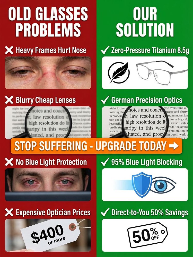 ✨Photochromic multifocal reading glasses(Indestructible / Smart Zoom / No Dizziness)
