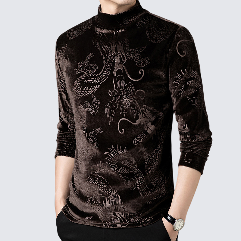 男士圓領加絨加厚衛衣