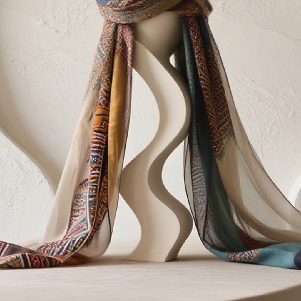 고급 실크 머플러 