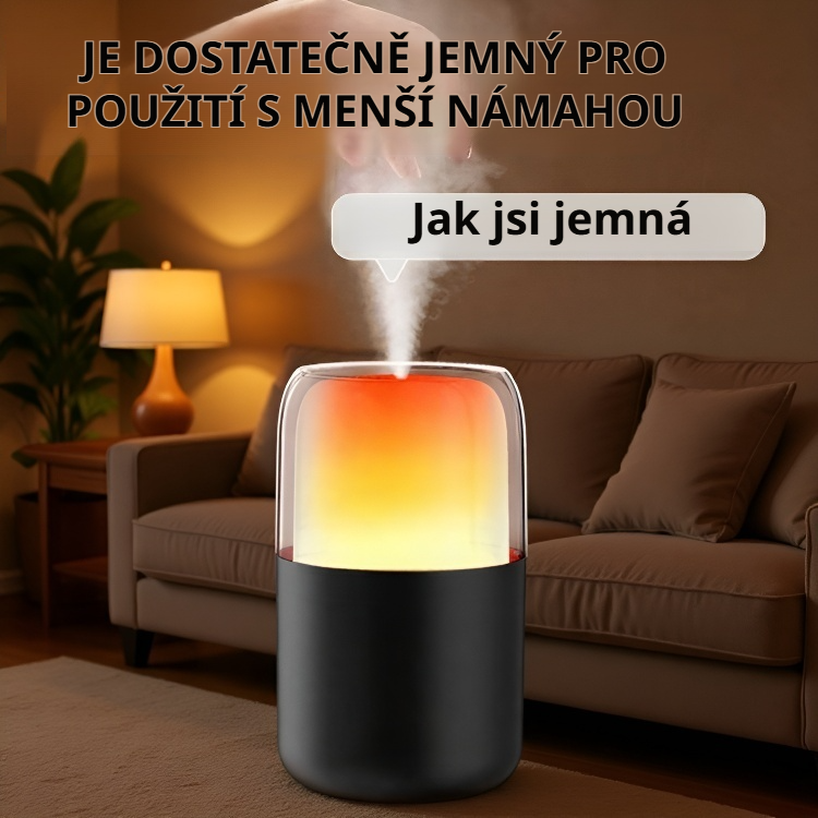  Aromatický zvlhčovač vzduchu s realistickým plamenem
