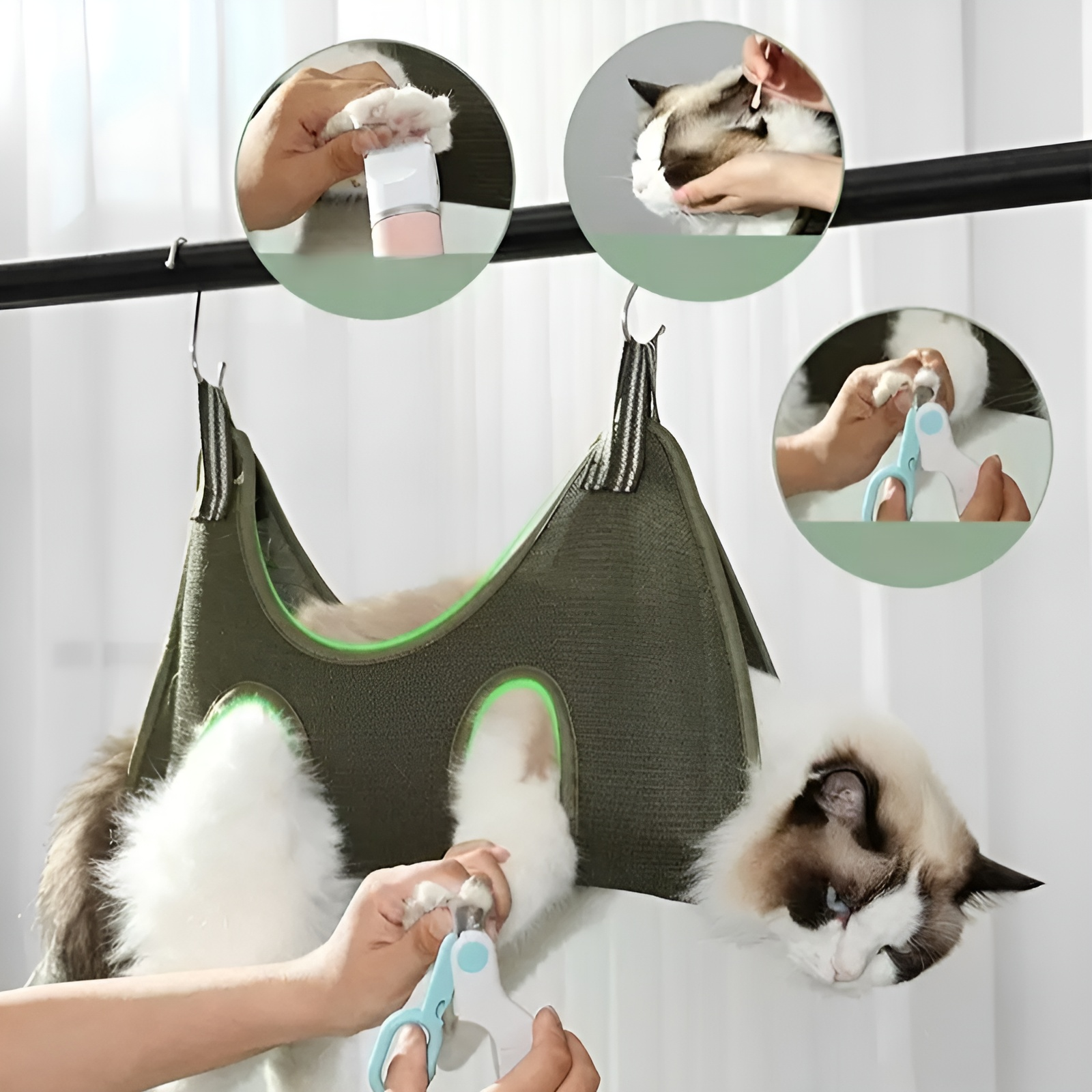 Pet Bathing Tool Kit with Nail Clippers and Bath Accessories