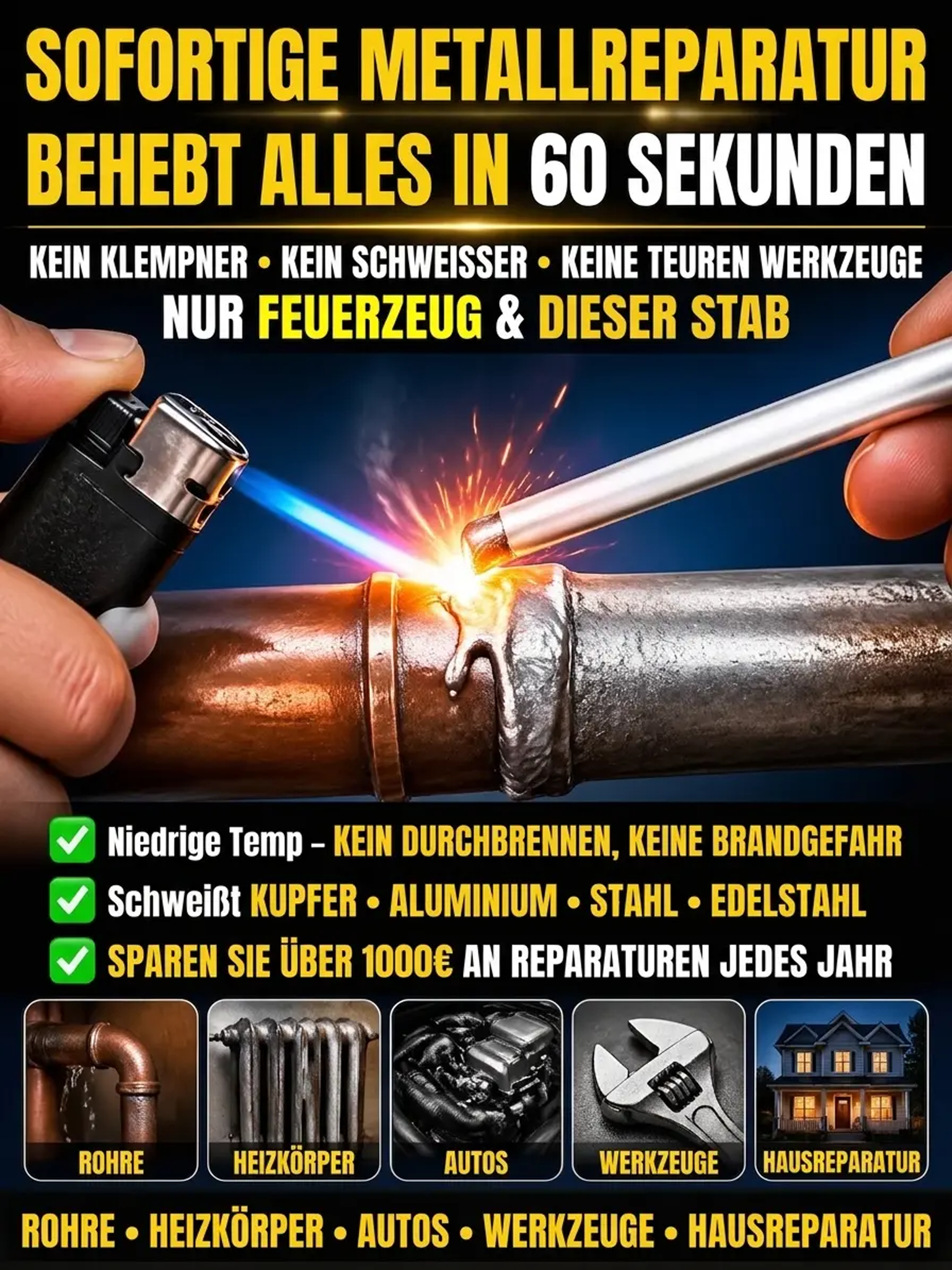Universelles Niedrigtemperatur-Lötwerkzeug