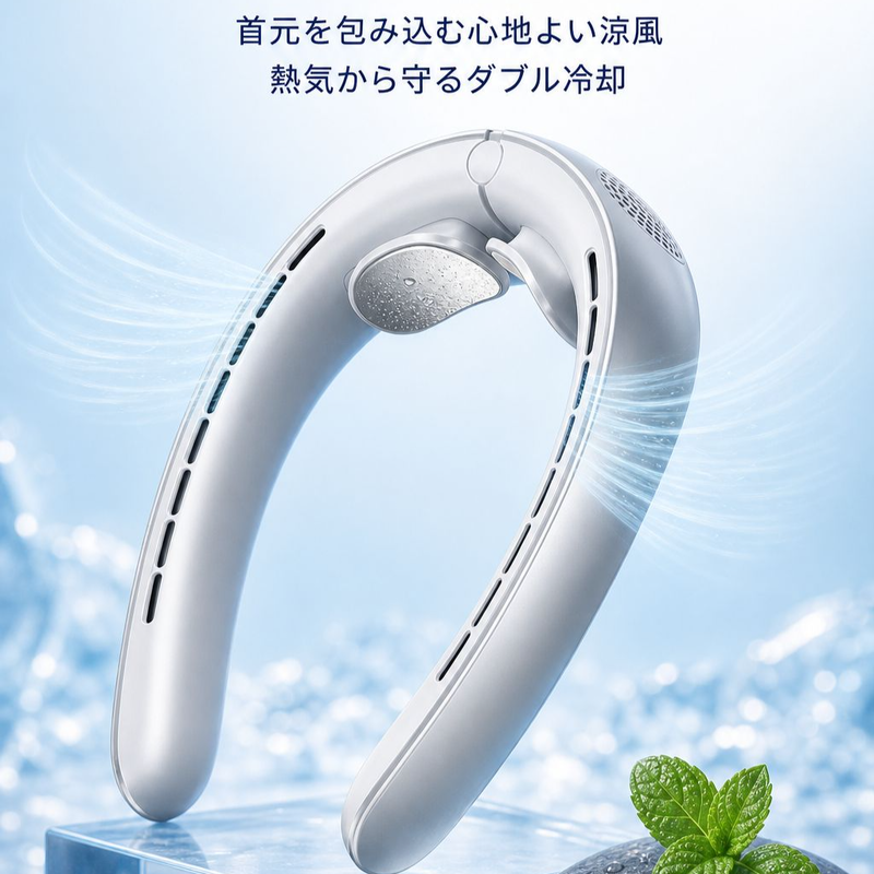 携帯用ネックマッサージファン