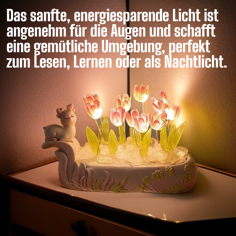 Handgemachtes Tulpen-Nachtlicht Bastelset – Schreibtischdekoration