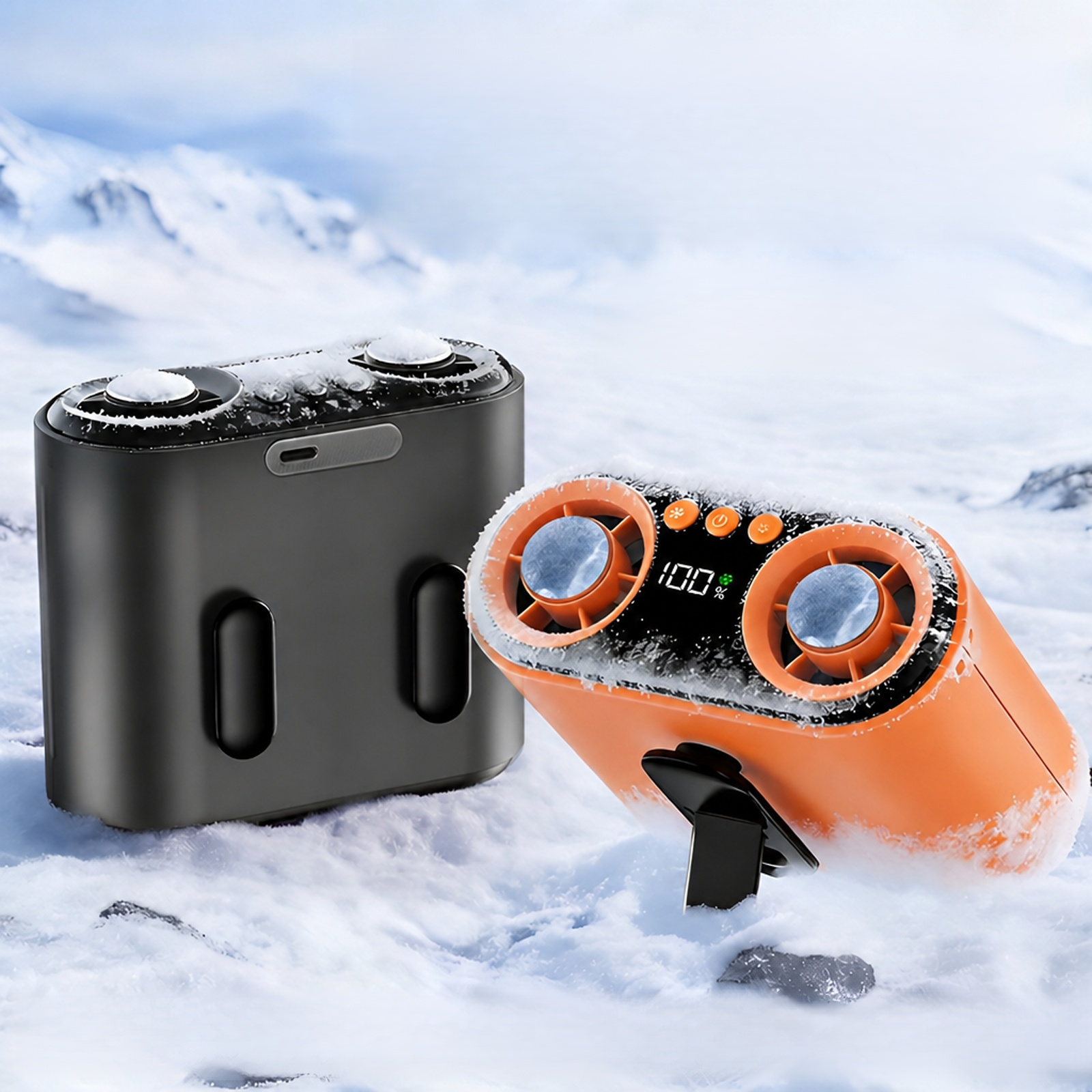 New Cooling Waist-Hanging Fan, Portable, Clip-on Waist Fan, Dual Air Outlet, Small Neck-Hanging Desk