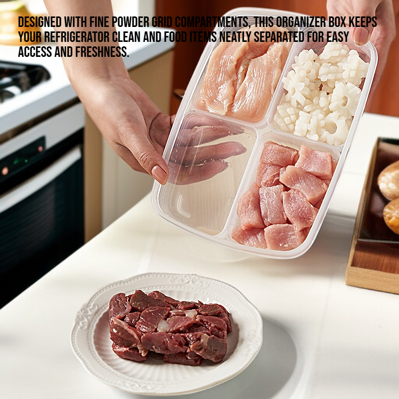  Fine Powder Grid Refrigerator Organizer Box