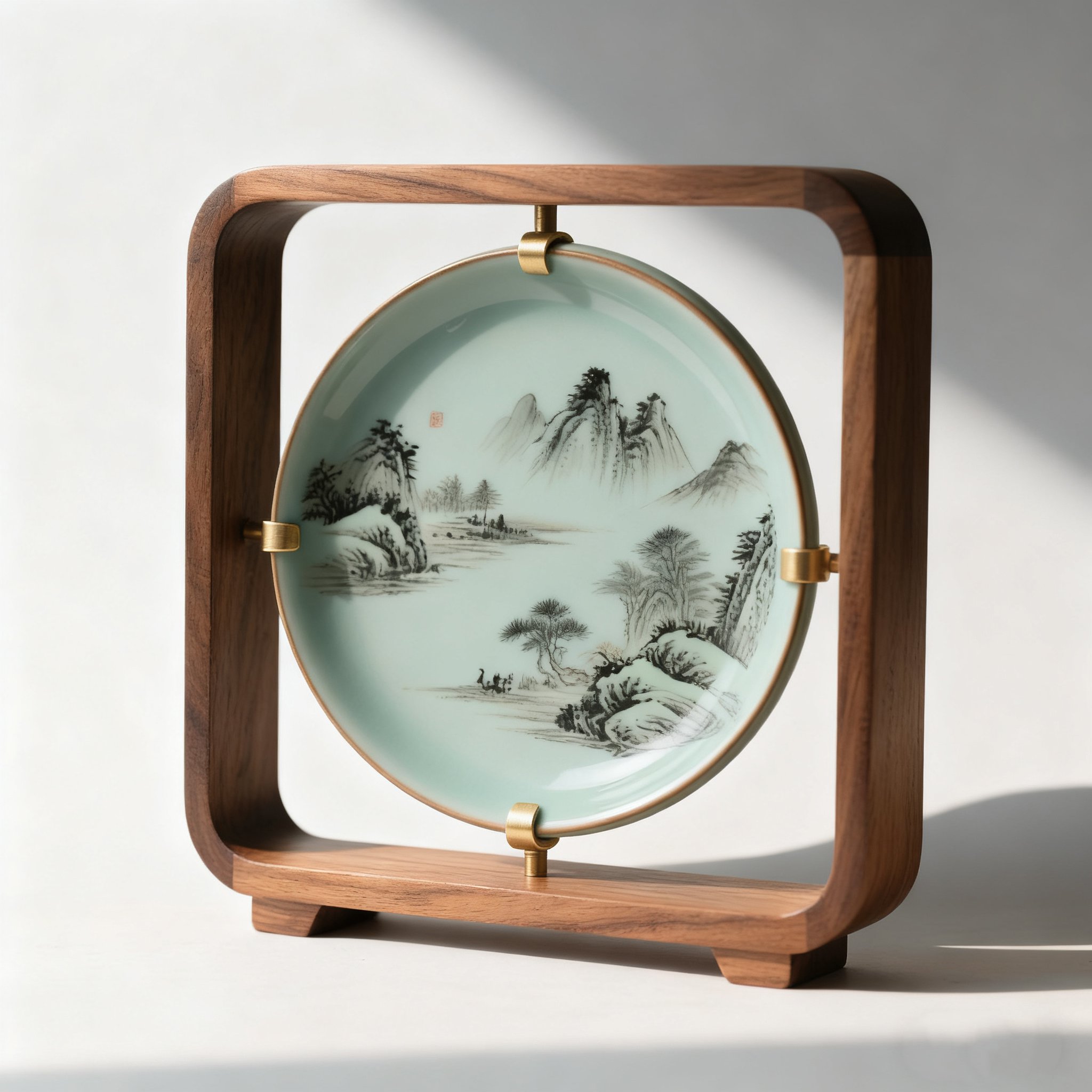 ภาพศิลปะภูเขาและน้ำเพิ่มความสงบในบ้าน