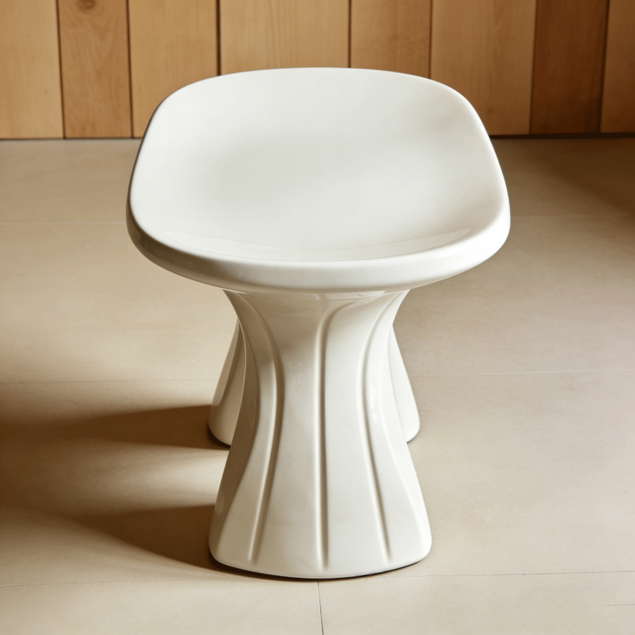 Banco cómodo de diseño en sala de estar moderna