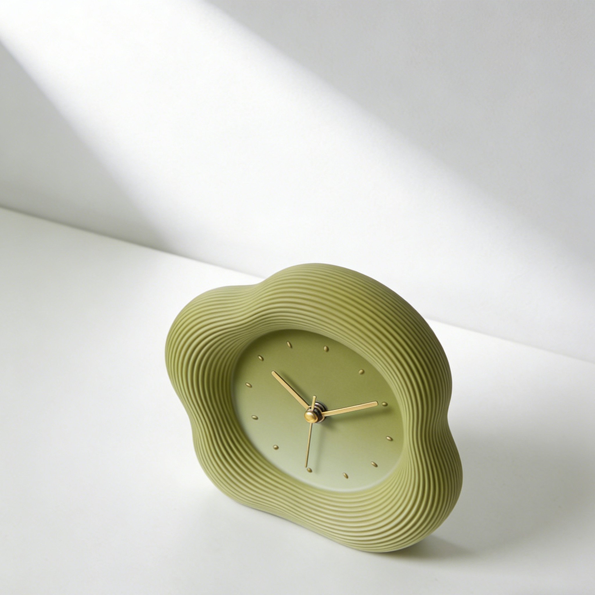 Sleek black alarm clock with contemporary design