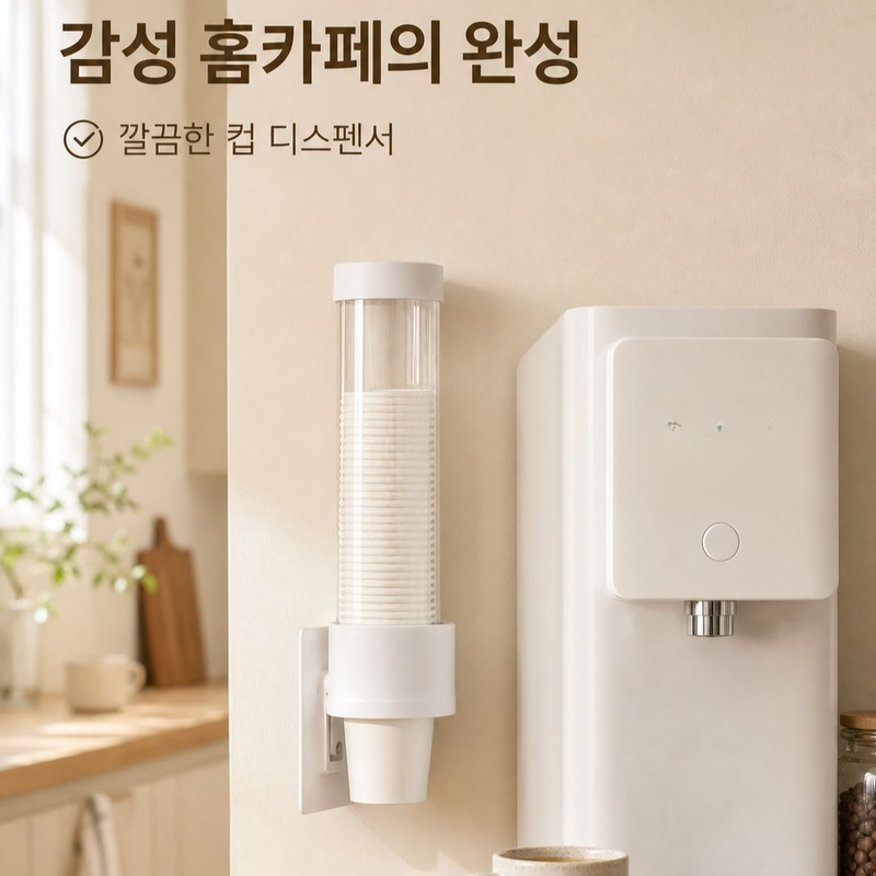 벽걸이형 디스펜서 컵 보관 선반