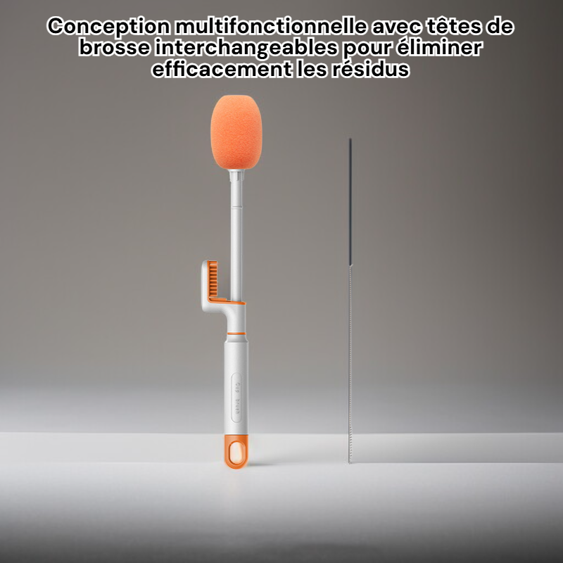 Brosse à tasse 3 en 1 à long manche