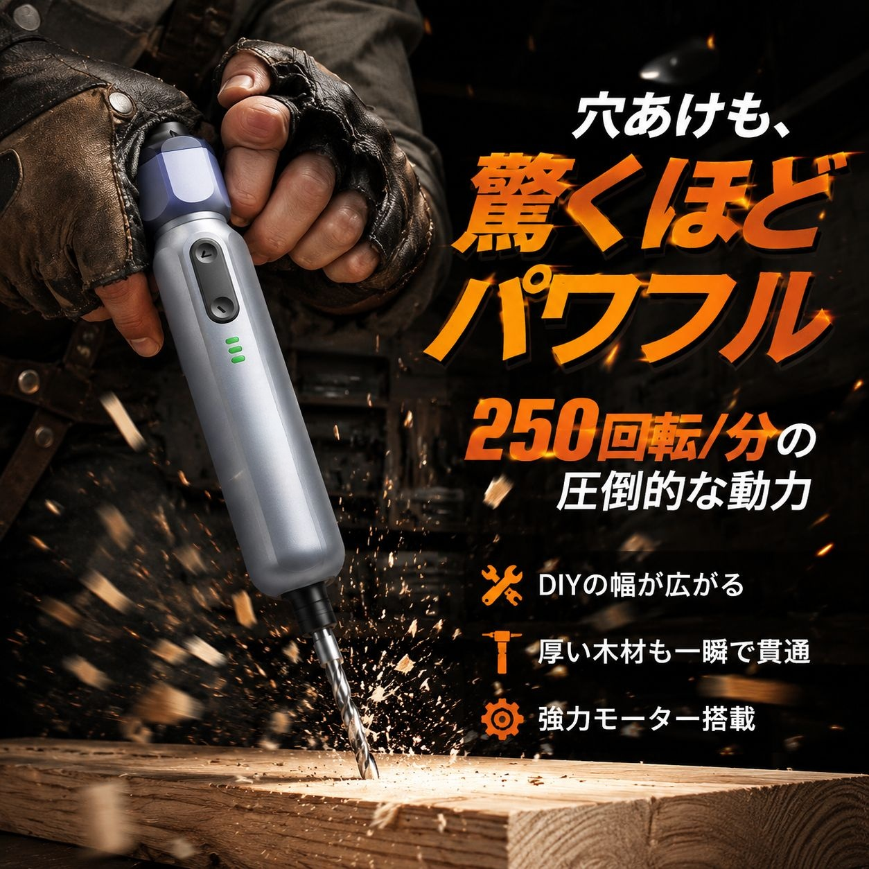 高精度家庭用電動ドライバー工具セット 充電式パワフル多機能