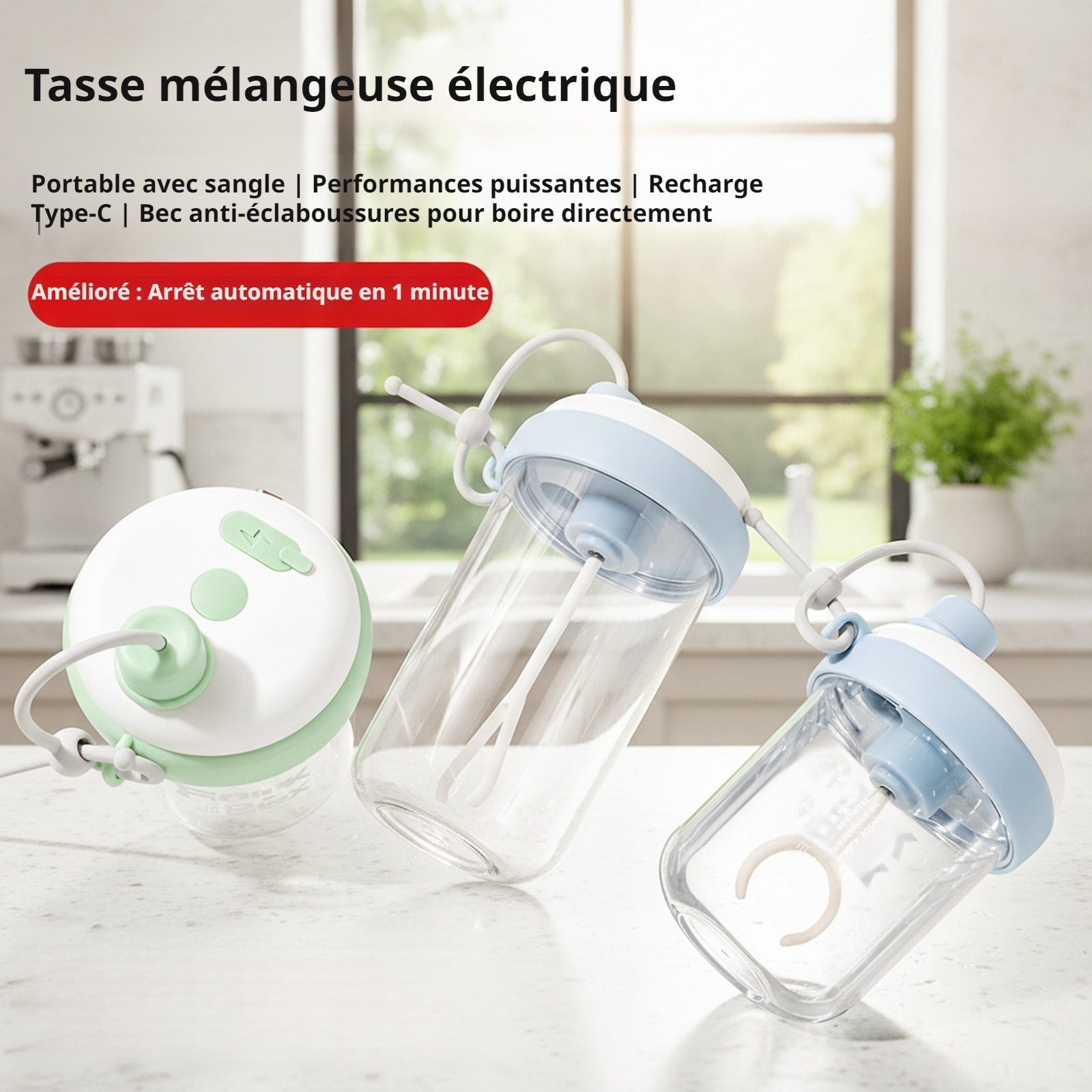 Gobelet automatique pour enfants, grande capacité, alimentaire, résistant à la chaleur, électrique