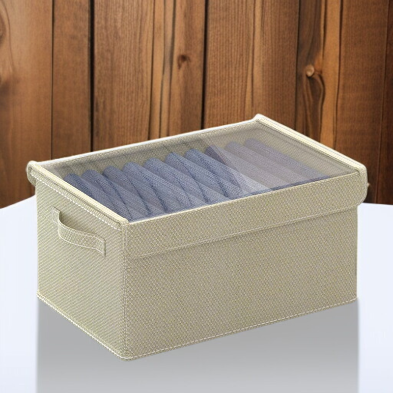 가정용 접이식 의류 수납함 옷장 서랍형 수납 바지 패브릭 수납함 옷을 담은 가정용 수납 용품