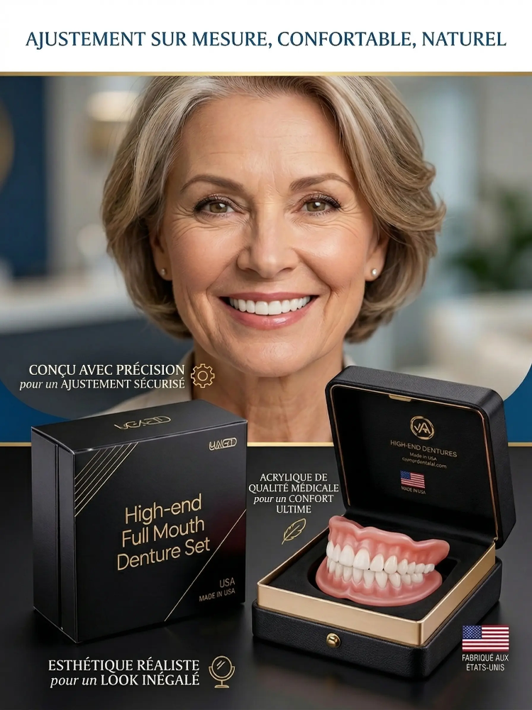 Prothèse dentaire complète haut de gamme sur mesure