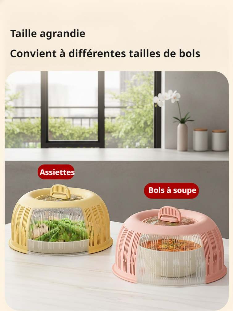 Couvercle 2-en-1 optimisant l’espace de la cuisine