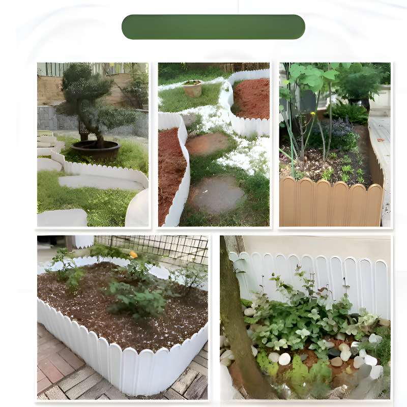 美しく耐久性のあるプラスチック製の花壇フェンス