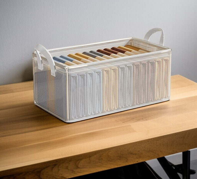 スペース節約できる折りたたみ式収納かご