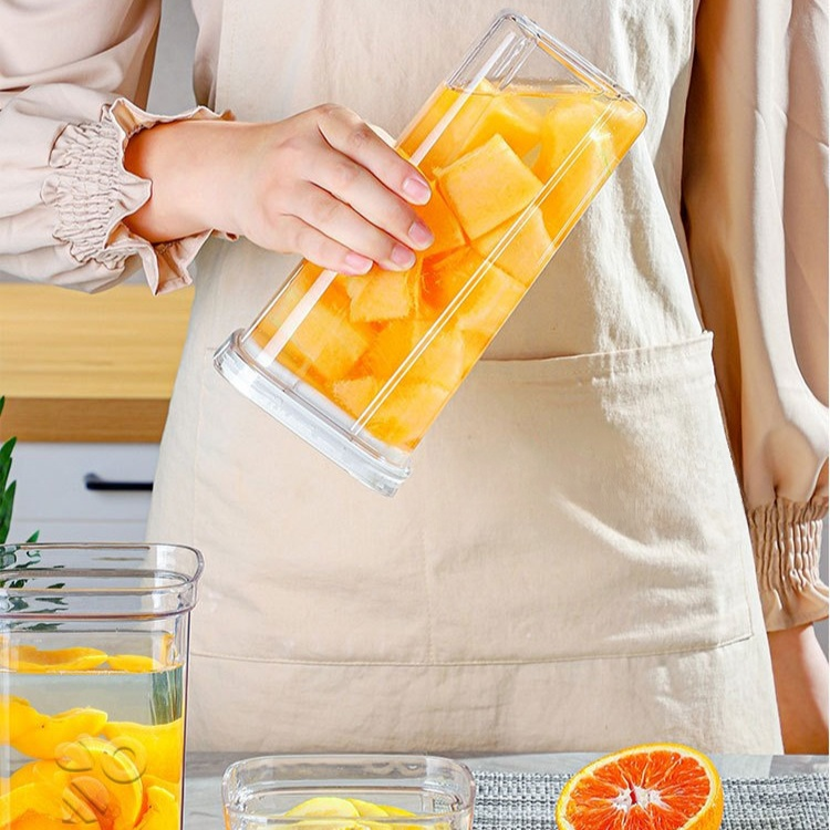  주방용 회전 투명 밀폐 용기 수납함