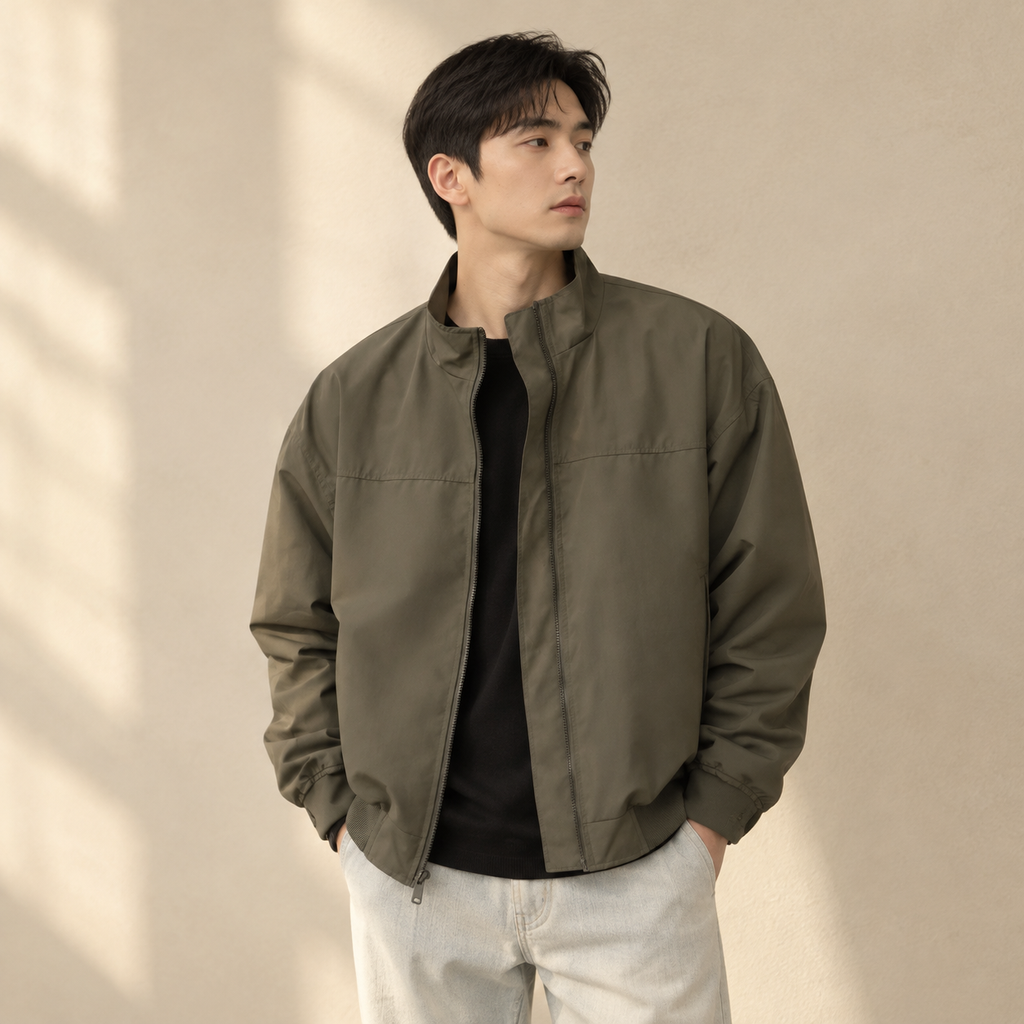 가을 남자 루즈핏 캐주얼 숏 워크 자켓
