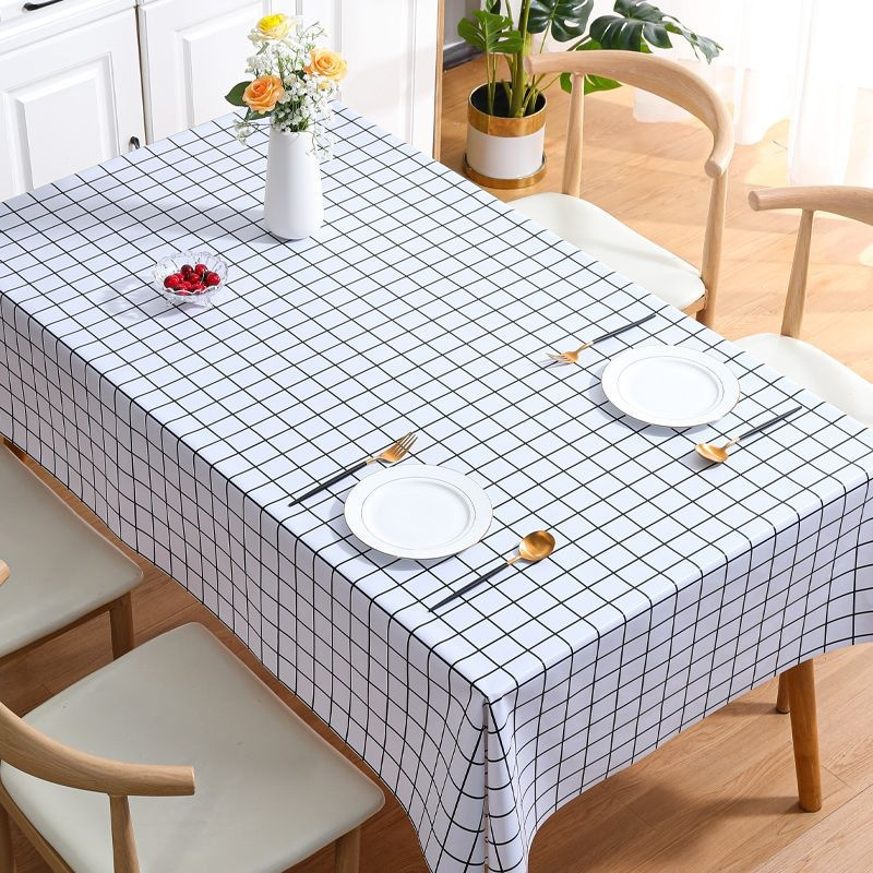  Mantel a cuadros resistente a las manchas