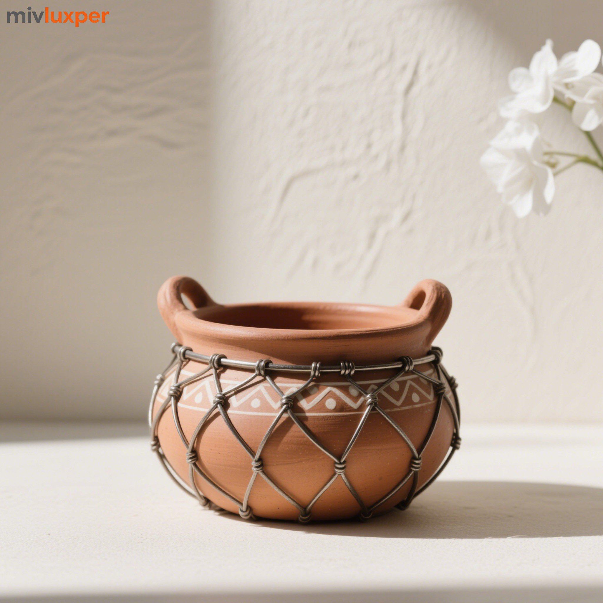 Cazuela tradicional de alambre de hierro