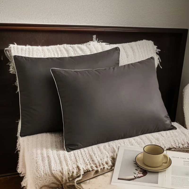 Washed Cotton Plain Round Pillow Cover Pair (48*74cm) - Home Use