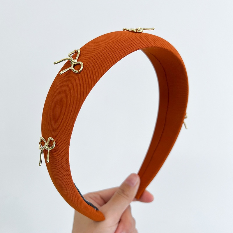 สีทึบ Bowknot คาดผมสำหรับผู้หญิง Bowknot เครื่องประดับผม