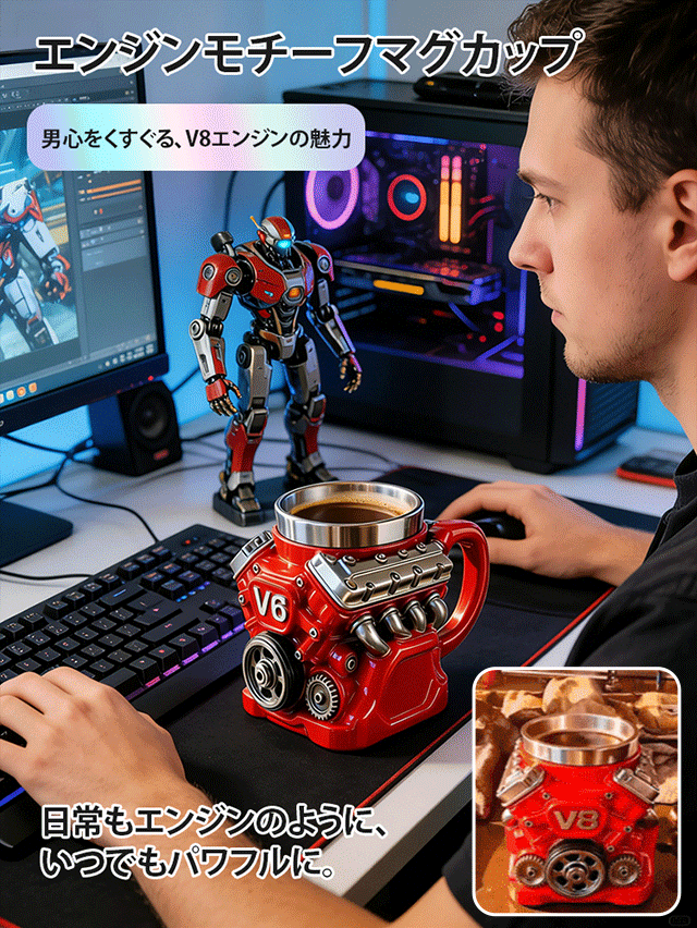 エンジンモチーフマグカップ