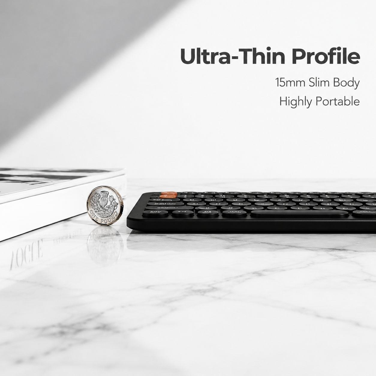 Portable Wireless Silent Keyboard and Mouse Set