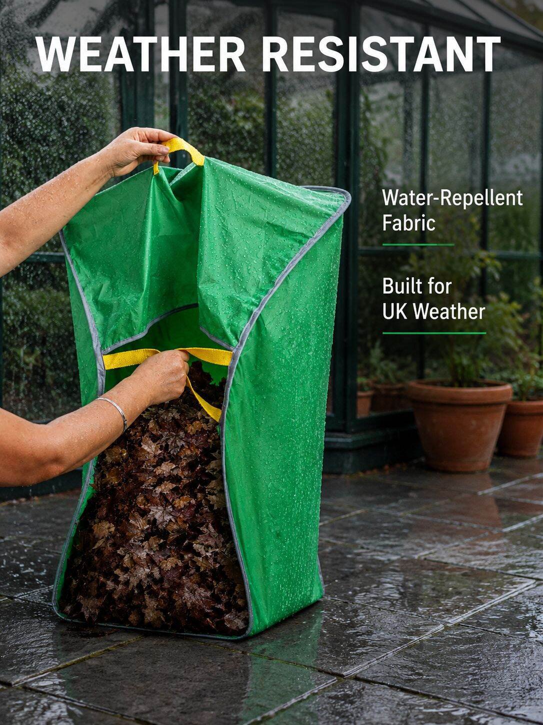 Foldable Outdoor Garden Leaf Collection Bag, Reusable Leaf Sack