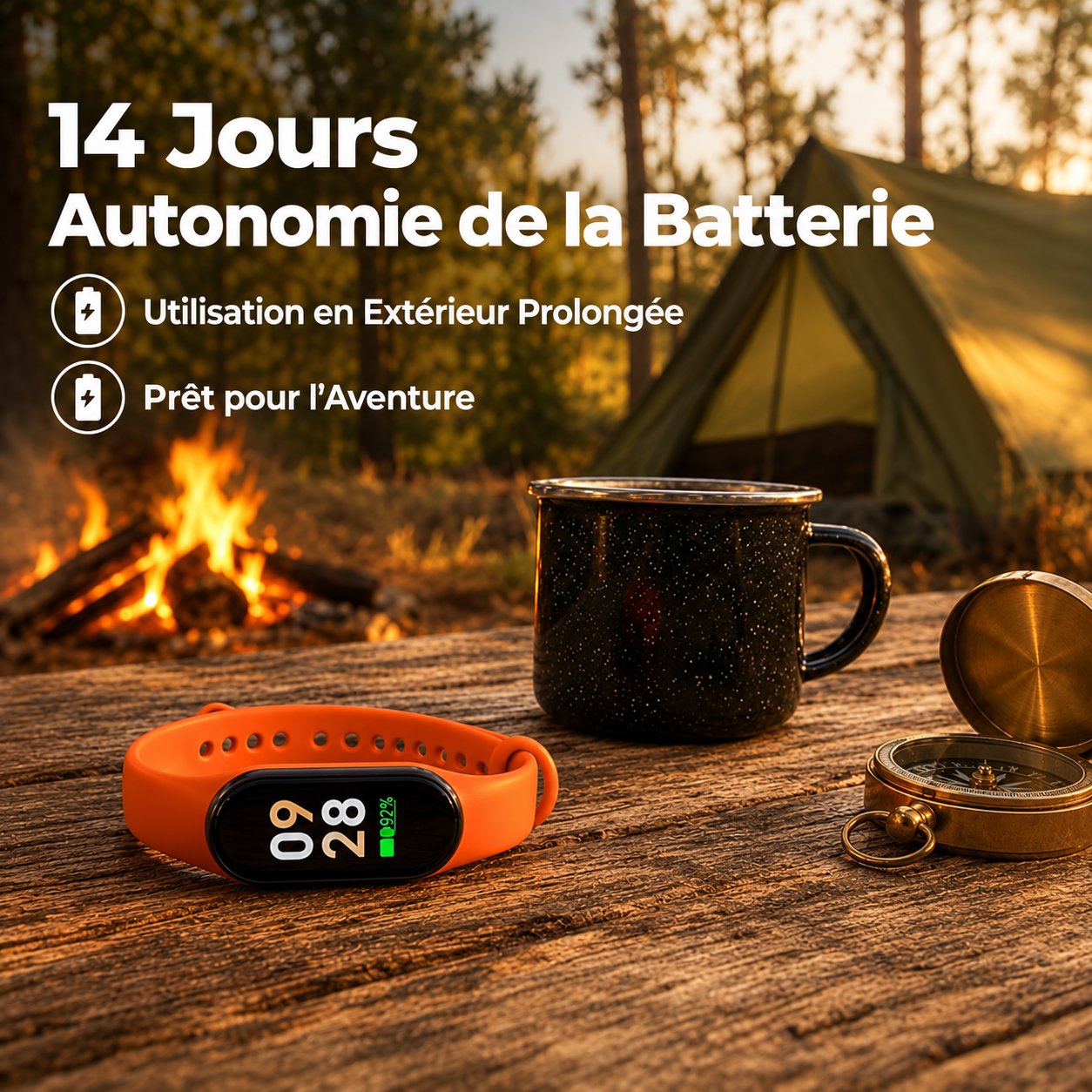 Smartband M9 Étanche, Surveillance de l'Oxygène Sanguin, du Rythme Cardiaque et du Sommeil