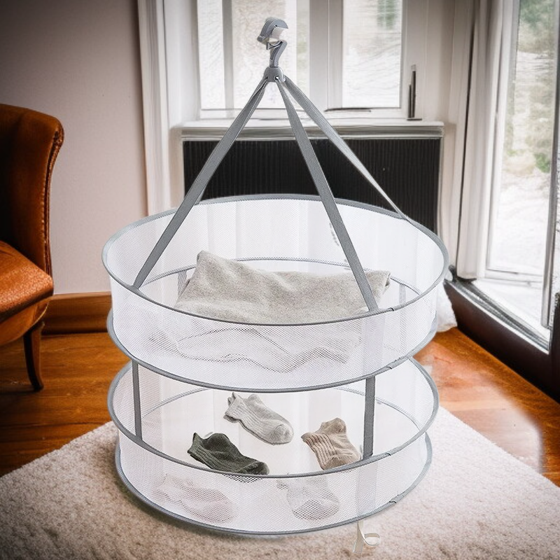 ราวตากผ้าแบบพับได้ ตาข่ายระบายอากาศสำหรับตากผ้า