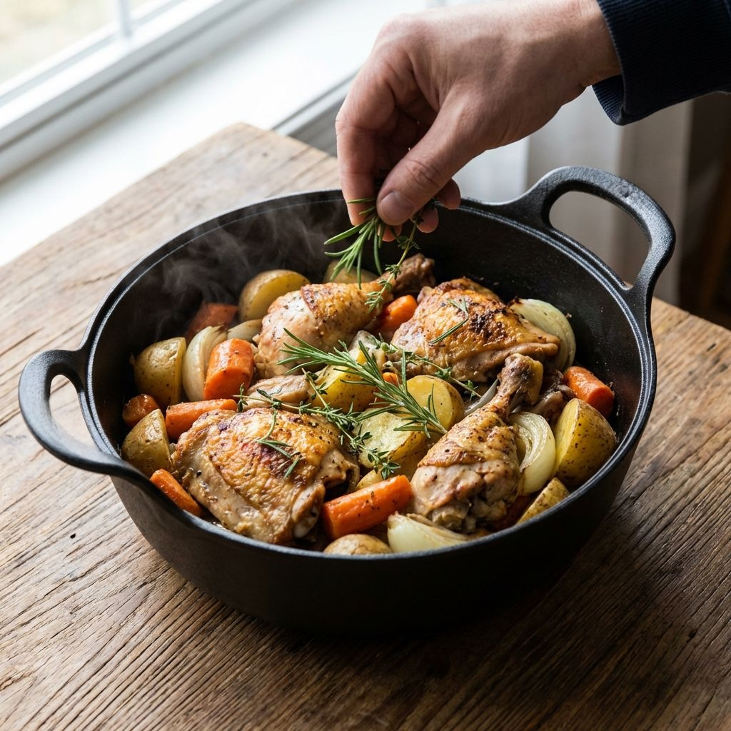 厚手の鋳鉄製中華鍋／シチュー鍋