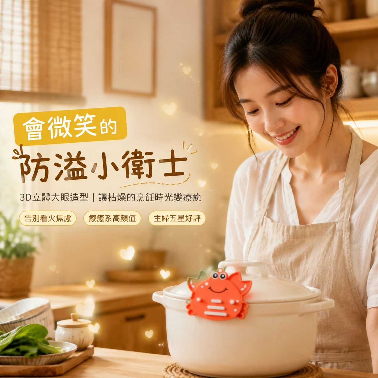 卡通螃蟹鍋蓋收納墊