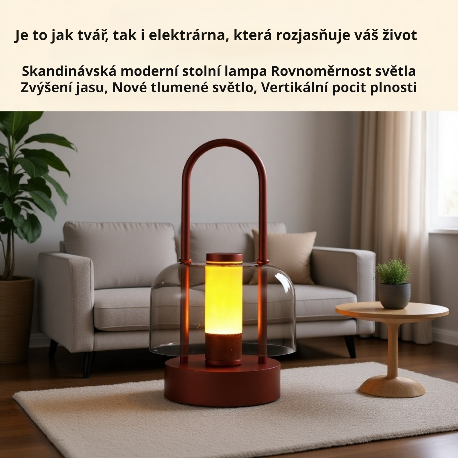 Lampička s plynulým stmíváním intenzity světla