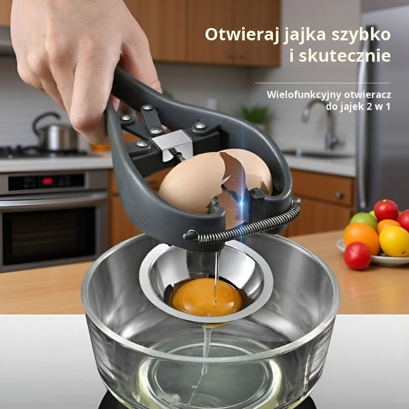 Szybki separator jajek 2w1, otwieracz ze stali nierdzewnej 304 do jajek