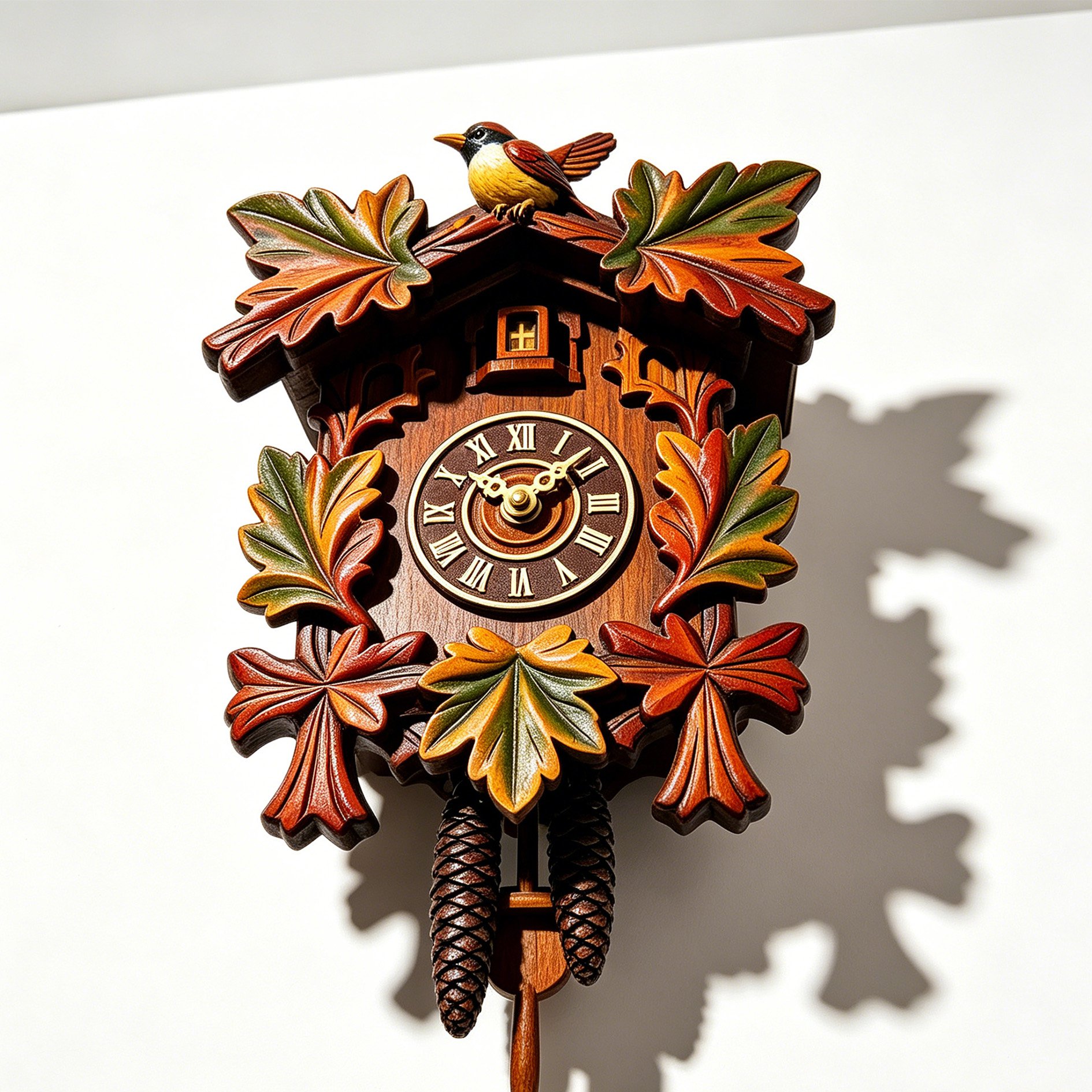 Traditionelle Schwarzwälder Kuckucksuhr aus Holz