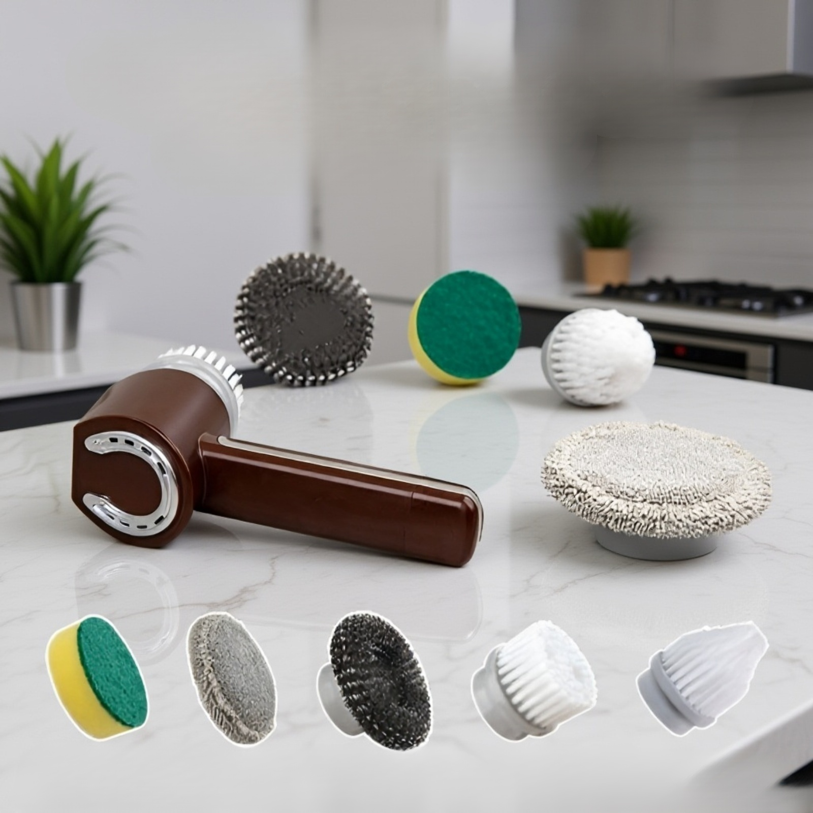 Wiederaufladbare multifunktionale kabellose Reinigungsbürste