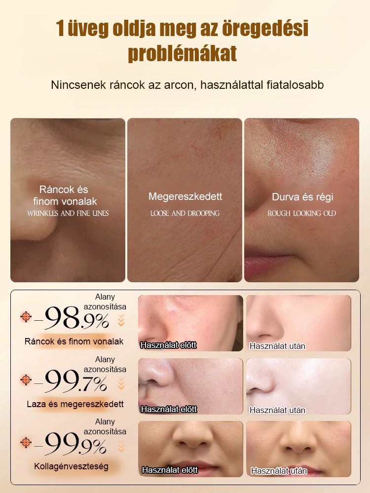 【Ránctalanító NO.1】Arany hexapeptid feszesítő esszencia